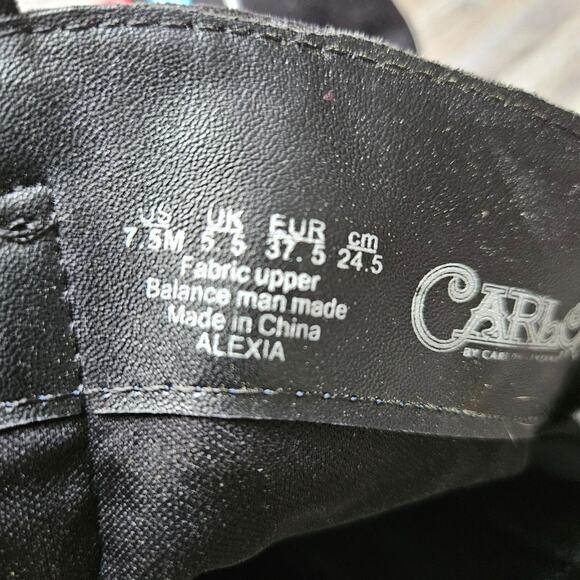 Carlos by Carlos Santana Black Over the Knee Boots with Red Floral Embroidery - Picture 7 of 15